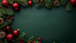 © ARTwithPIXELS - Wallpaper for christmas with green background and christmas decoration