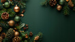 © ARTwithPIXELS - Wallpaper for christmas with green background and christmas decoration