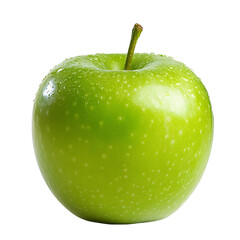 green apple isolated on transparent background 