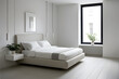 © AungThurein - A minimalist white decorated bedroom design