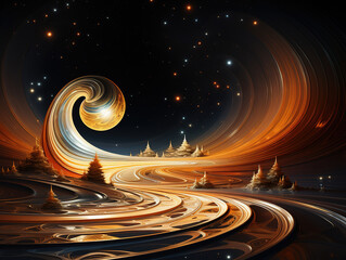 Wall Mural - Amazing Sparkle christmas tree background