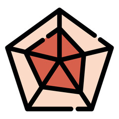 Sticker - pentagon chart icon