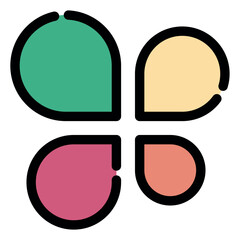 Sticker - petal diagram icon