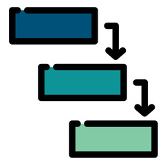 Poster - timeline step diagram icon