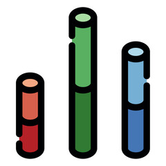 Sticker - bar chart icon