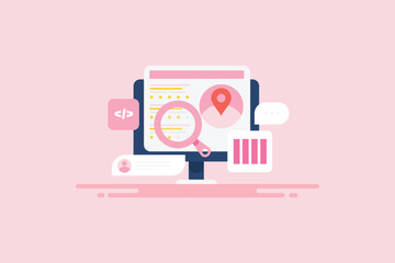 Wall Mural - seo services information technology for e-business and digital marketing campaign, search engine pag