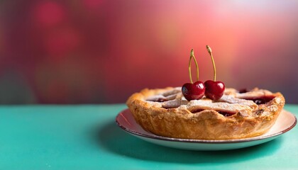 Wall Mural - cake with cherries