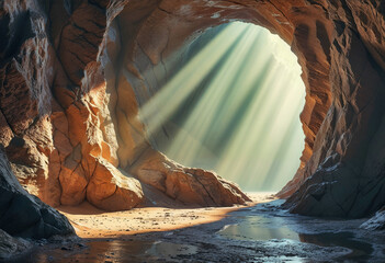 Sunlight Illuminates Ancient Stone Archway, Revealing Nature's Hidden Wonders