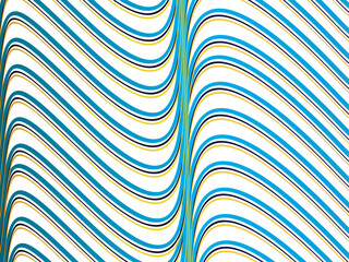 Abstract shining gardien wave lines on white background. Dynamic wave pattern. Modern flowing wavy lines. Futuristic technology concept. Suitable for posters, covers, brochures, flyers, websites, etc.