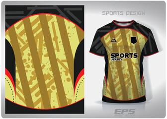 Canvas Print - Vector sports shirt background image.Obliquely stained black gold pattern design, illustration, textile background for sports t-shirt, football jersey shirt