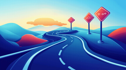 Wall Mural - Detailed_illustration_of_a_business_roadmap