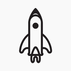 Poster - Minimalist rocket ship icon