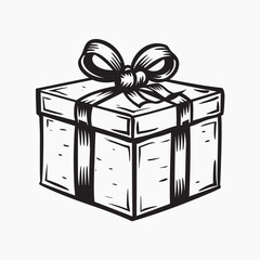 Elegant gift box illustration