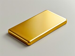 Wall Mural - A gold bar on a gray surface