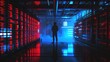 © ellisa_studio - Silhouette in a Futuristic Server Room