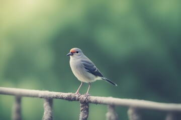  Akikiki bird blurry nature background, AI Generated