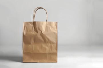 Poster - Brown paper bag mockup isolated for recycling