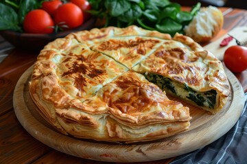 Sticker - Cheesy spinach burek pie