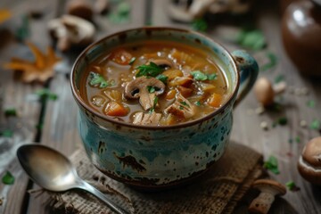 Sticker - Chestnut and mushroom soup