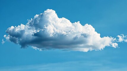 Canvas Print - A large cloud in the sky with a blue background