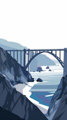 Poster - A Scenic View of the Bixby Creek Bridge in California