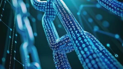 Digital Chain with Binary Code