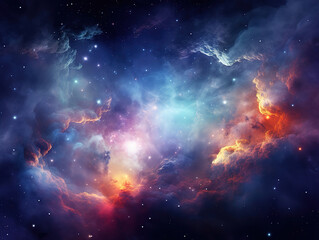 Wall Mural - Awesome Space background realistic starry night cosmos and shining stars milky way