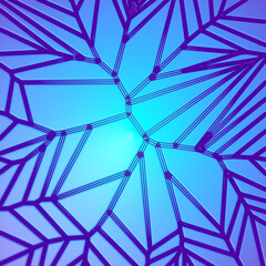 Aufkleber - Digital illustration of stylized organic cells under a microscope. 3d rendering