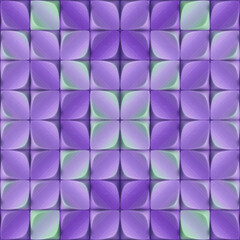 Fototapete - Digital illustration of a pattern consisting of a grid of interlocking abstract shapes. 3d rendering