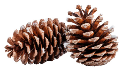 Canvas Print - PNG Dry pine cones plant tree white background.