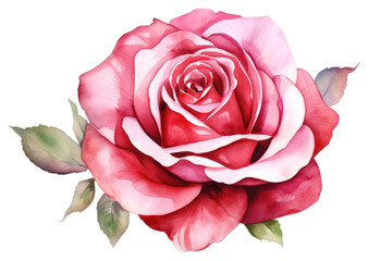 Sticker - PNG Rose flower plant pink.