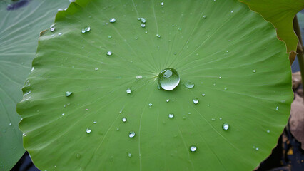 water drop on lotus leaf drop freshness fragility dew  backgrounds bubble  liquid rain  reflection shiny  springtime textured,