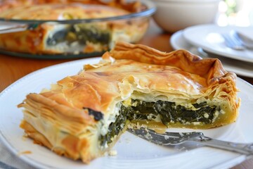 Poster - Greek spinach pie with cheese