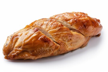 Sticker - High quality photo of smoked chicken breast on white background