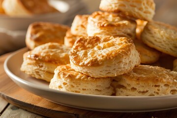 Canvas Print - Homemade buttermilk biscuits ready to eat