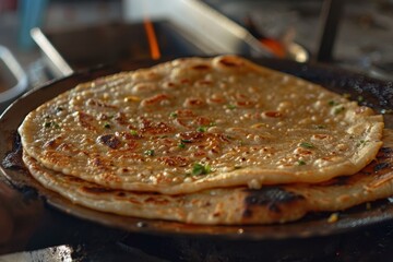 Wall Mural - Preparing Egg Roll Paratha or BTS