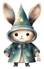 Wall Mural - PNG Rabbit wearing magician costume figurine cartoon cute.