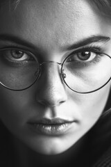 Canvas Print - Woman with glasses