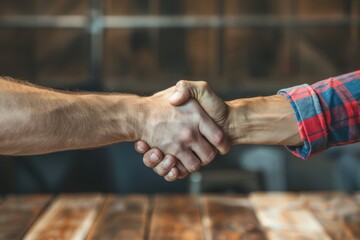 Two men arm wrestling Arms friendship strength challenge