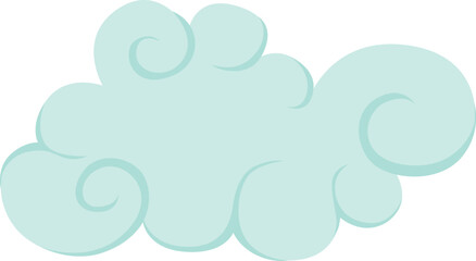 Wall Mural - blue cloud. fluffy sky element. weather icon