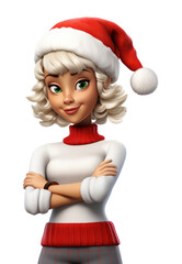 Poster - PNG Christmas figurine cartoon white.