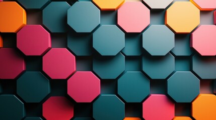 Abstract Geometric Octagon Pattern Background.