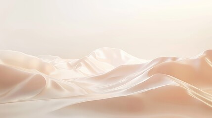 Delicate folds of rose gold fabric catch soft light, creating a serene atmosphere filled with elegance and warmth