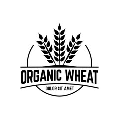 Canvas Print - wheat / grain icon vector logo design template