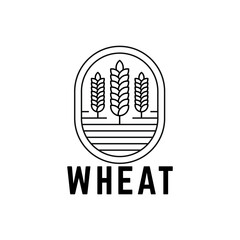 Canvas Print - wheat / grain icon vector logo design template