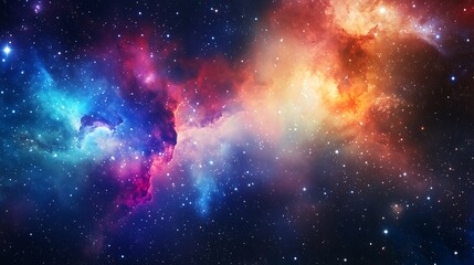 Wall Mural - colorful nebula galaxy