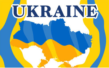 Wall Mural - Ukrainian flag to welcome Ukraine's independence day