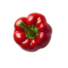 Wall Mural - sweeit red pepper  isolated on transparent background, top view