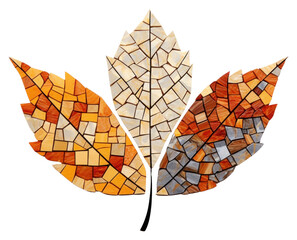 Poster - PNG Autumn leaf art tree white background.