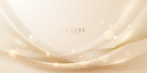 Wall Mural - golden abstract background with luxury vector illustration